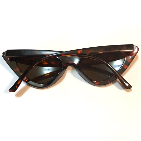 Leopard print slim cat eye sunglasses - Picture 4 of 5